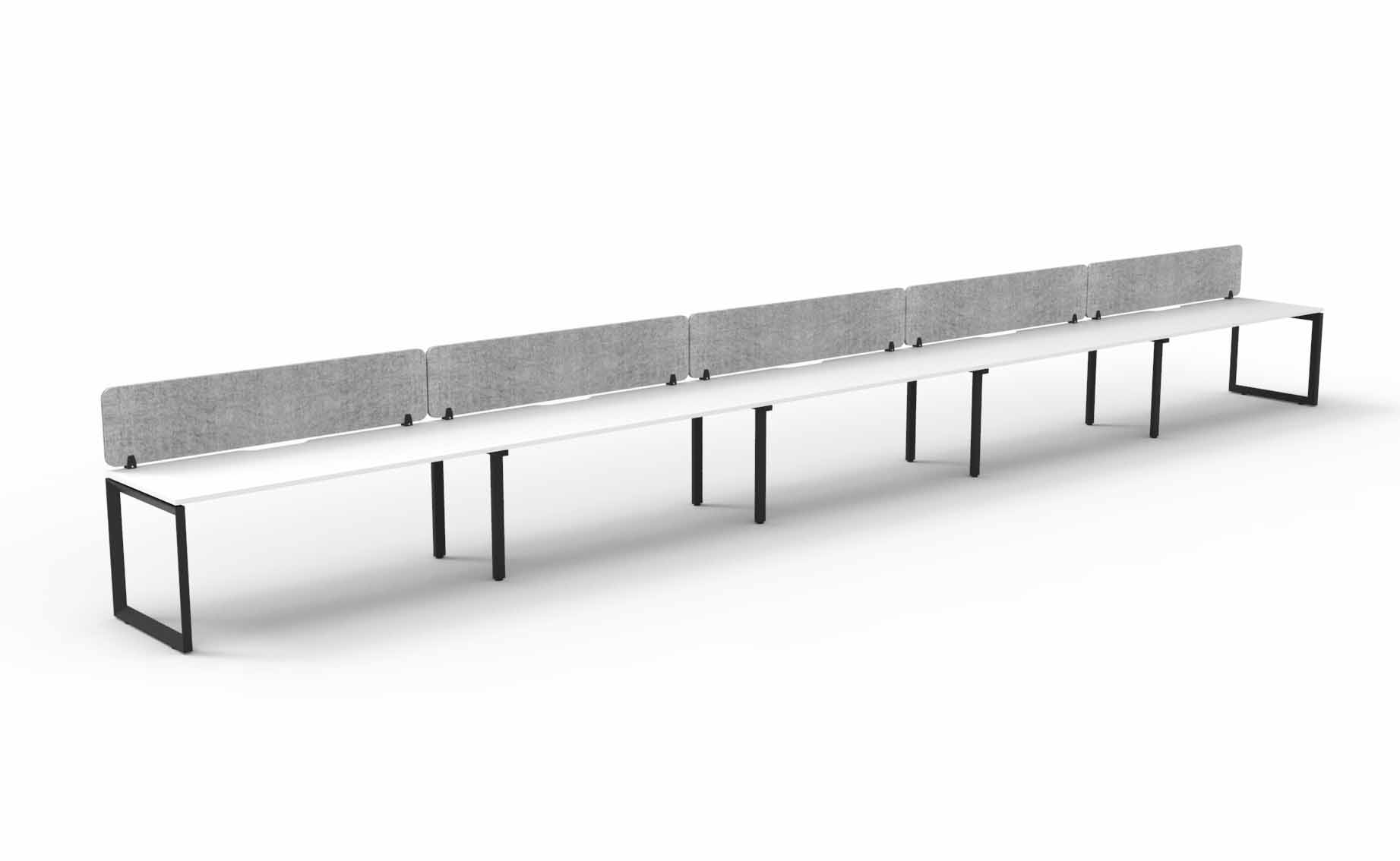 Loop 5 Person Single Sided Workstation - with Eco Screen